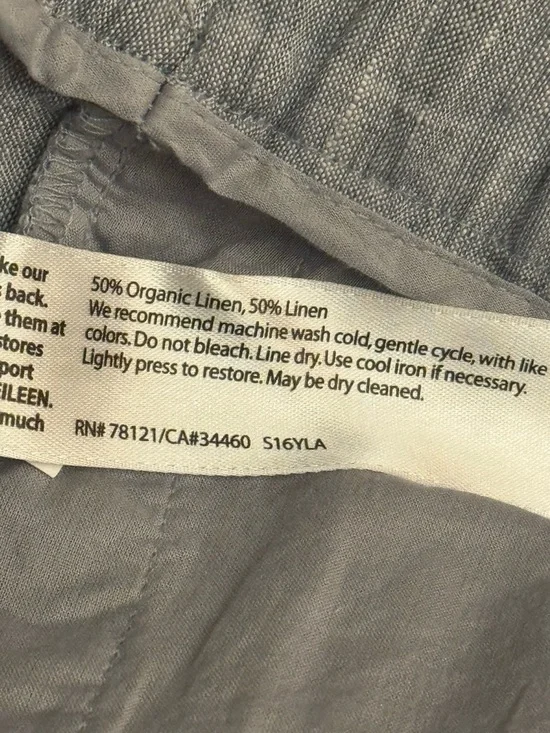 Eileen Fisher Linen Crip Pants Sz L - Picture 4 of 6